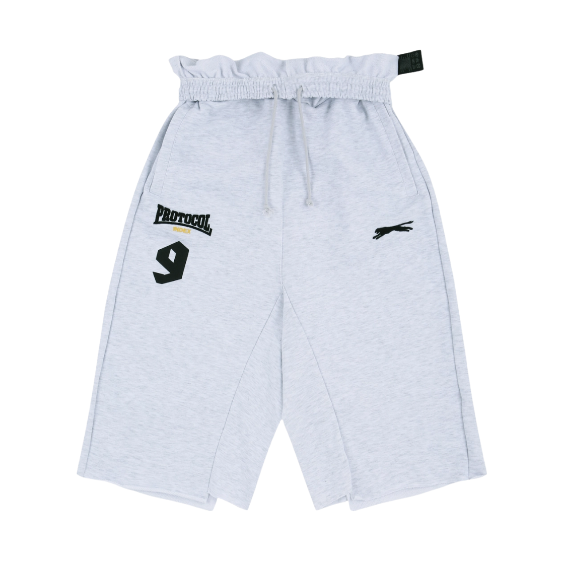 프로토콜 인덱스 폴디드 웨이스트 조츠 화이트 멜란지(Protocol Index Folded Waist Jorts White Melange)