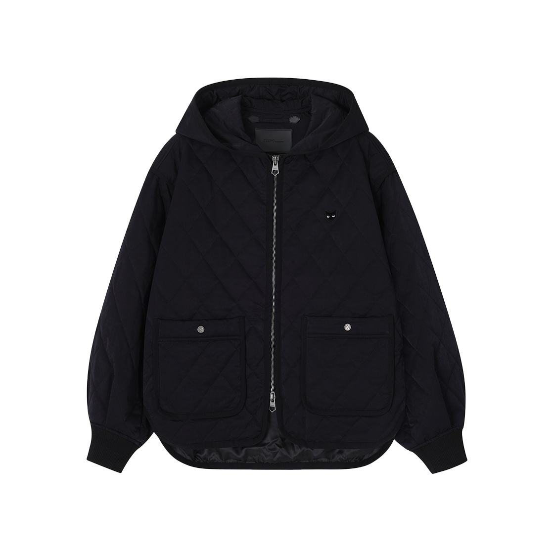 SH5JP810BK SONGZIO ZZERO Quilted Hood Jumper Black
