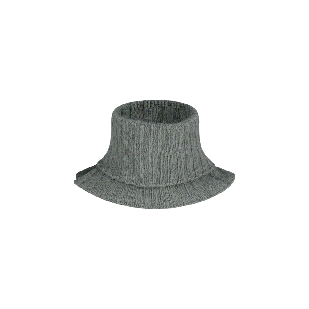쥬키프 울 리버시블 넥 워머 멜란지 그레이(Juukiff Reversible Neck Warmer In Wool Melange Grey)