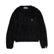 (W) BAPE One Point Shaggy Sweater Black