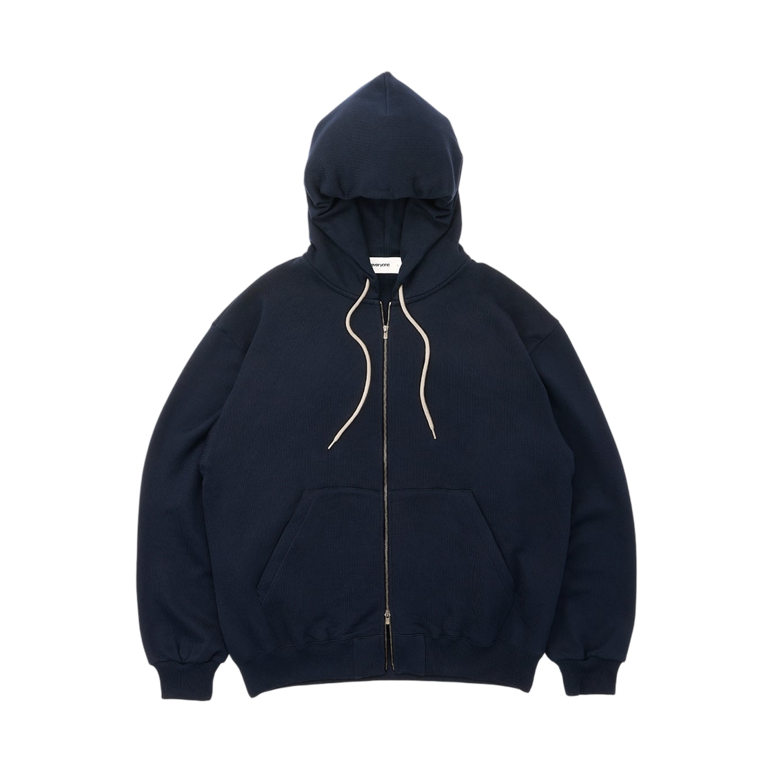 - everyone Cotton Zip Up Hoodie Navy