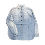 Kapital Chambray 2 Tone Bone Patch Ventilator Work Shirt Sax