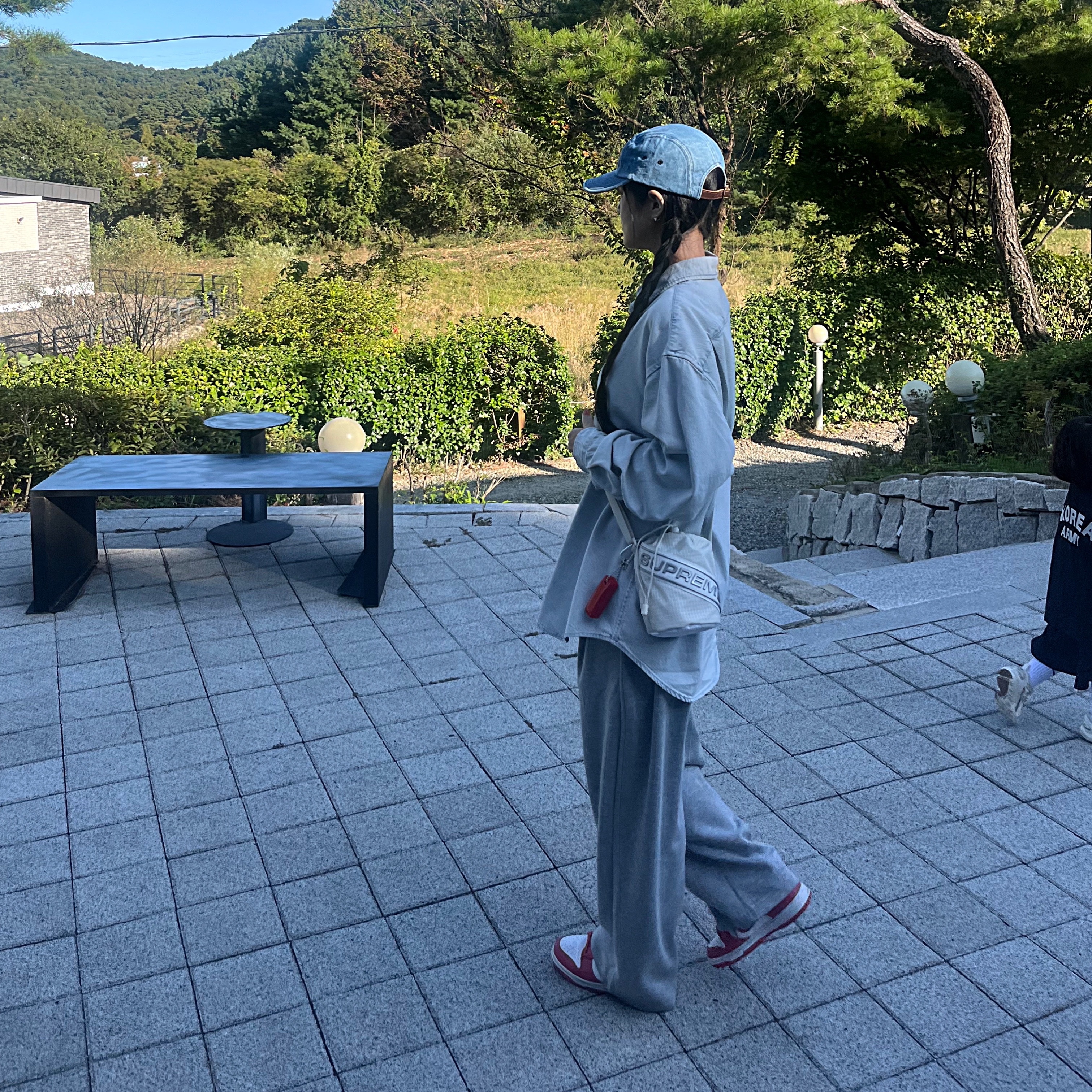 Supreme Washed Chino Twill Camp Cap Denim - 23FW, (W) Nike Dunk Low Archeo Pink 착용 스타일 - 3