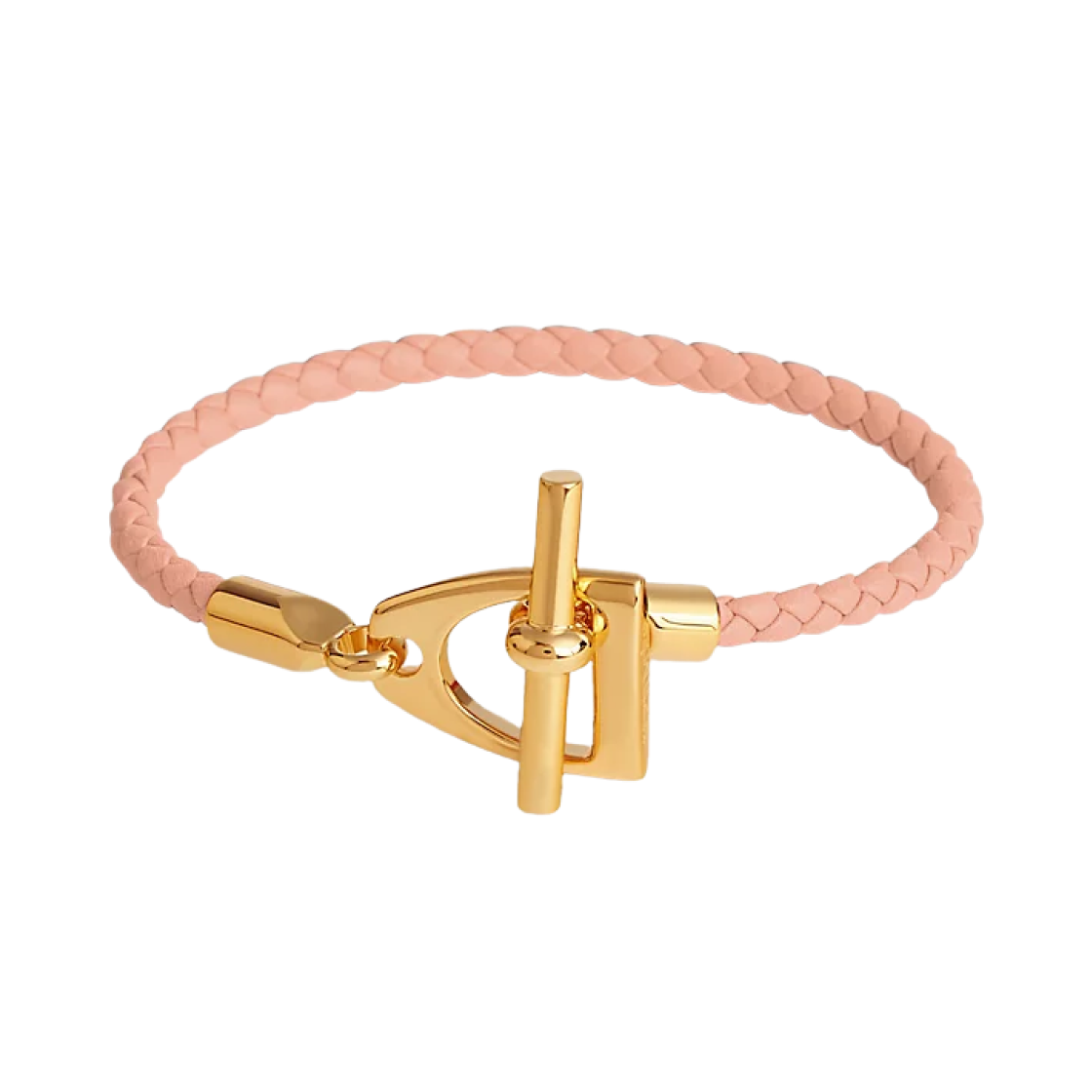 에르메스 에트리에 브레이슬릿 스위프트 카프스킨 & 옐로우 골드 하드웨어 로즈 에글랑띤(Hermes Etrier Bracelet Swift Calfskin & Yellow Gold Rose Eglantine) - 1