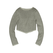Suade Washed Rib Knit Khaki