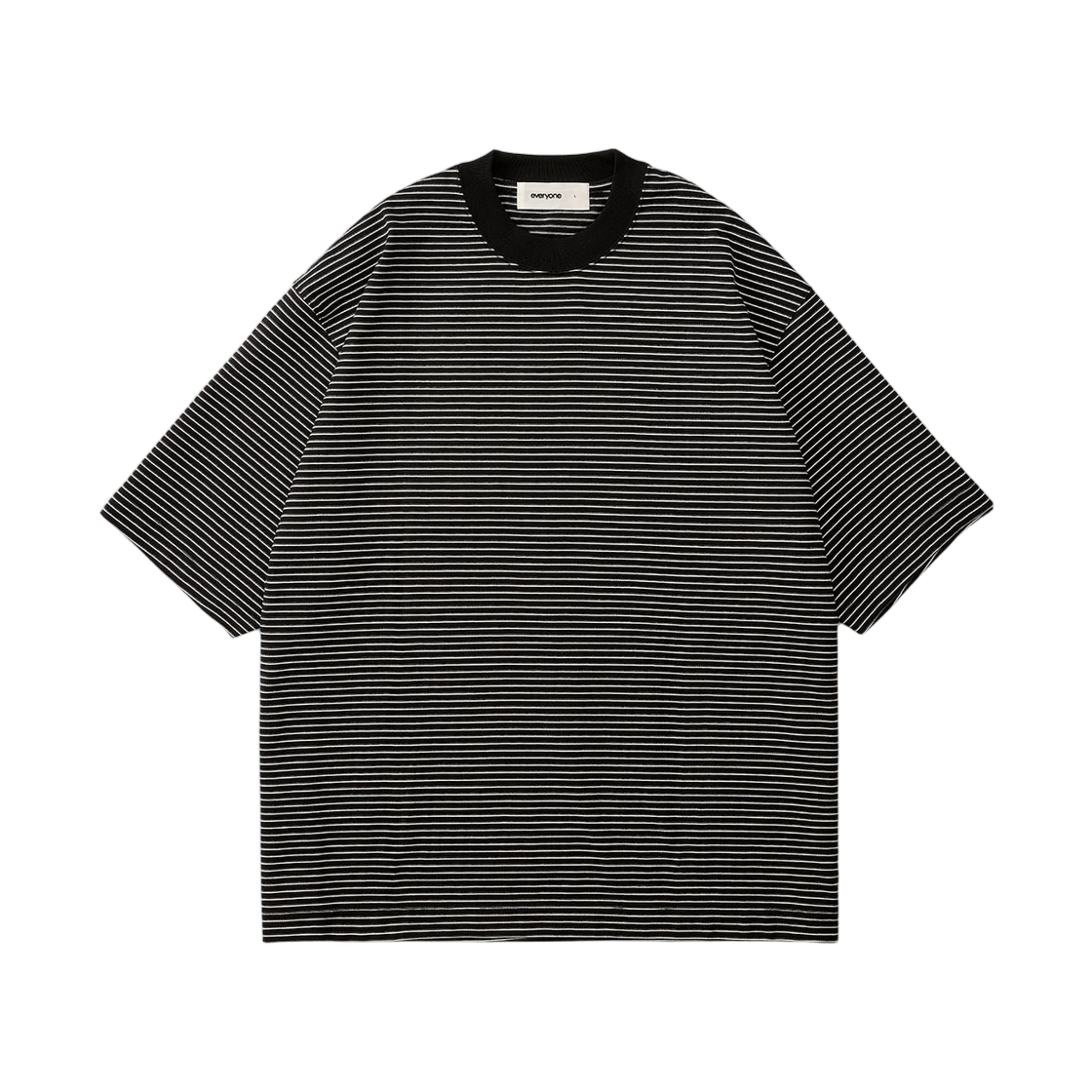 에브리원 보더 숏슬리브 티셔츠 블랙(everyone Border Short Sleeve T-Shirt Black)