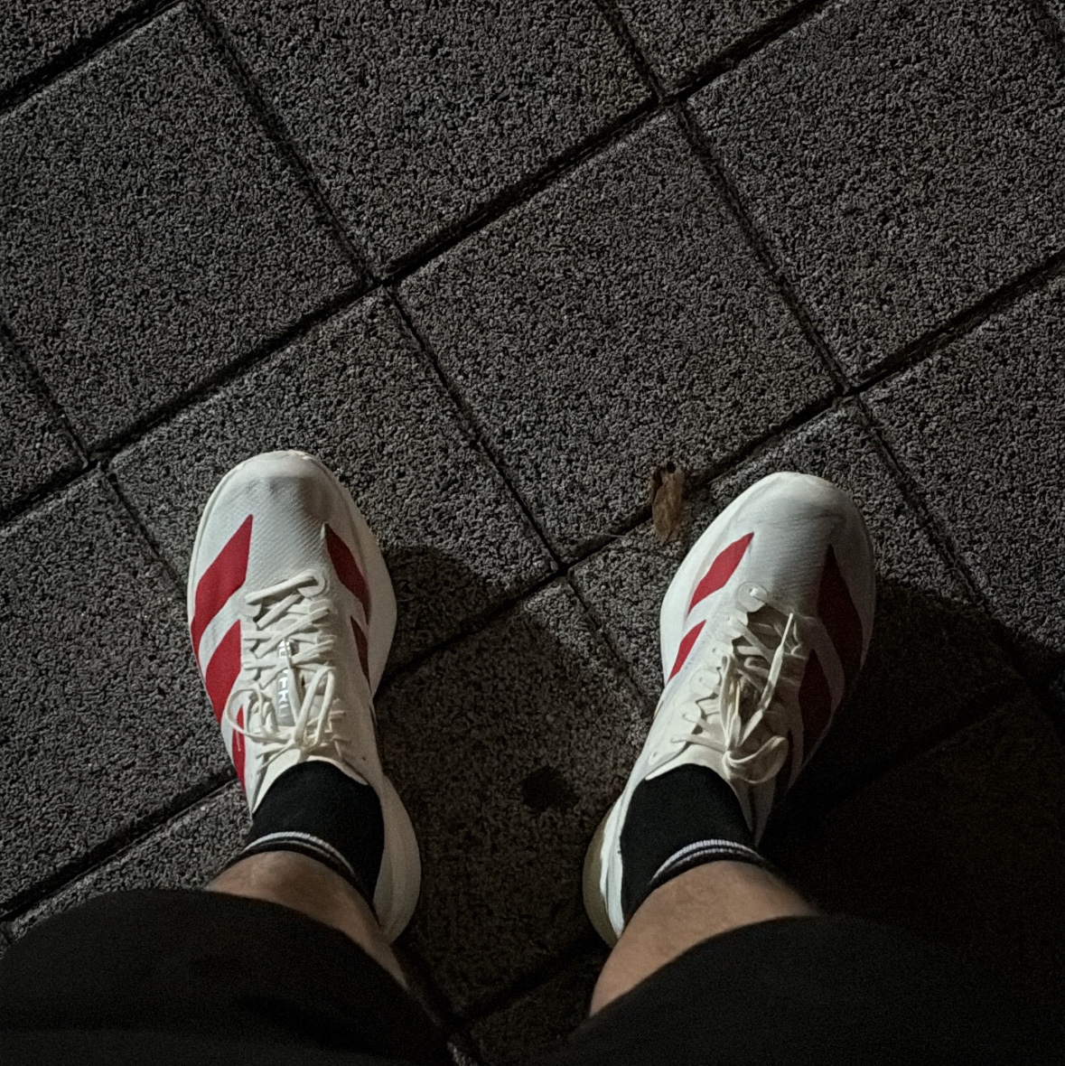 Adidas Adizero Adios Pro 4 Off White Better Scarlet 착용 스타일 - 3