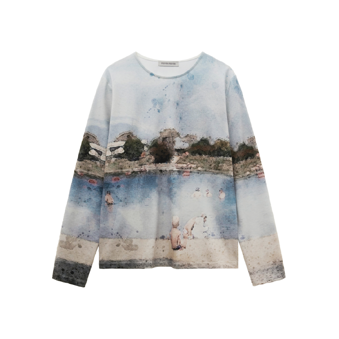 피브스 피브스 도나우 워터컬러 롱 슬리브 탑