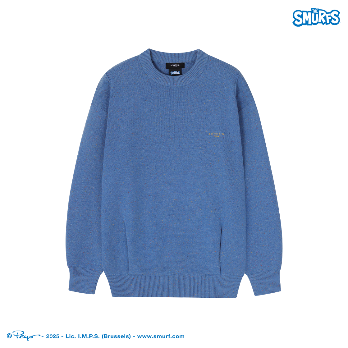 송지오옴므 스머프 리플렉션 크루넥 네프 니트 블루(SONGZIO HOMME Smurf Reflection Crewneck Nep Knit Blue) - 3