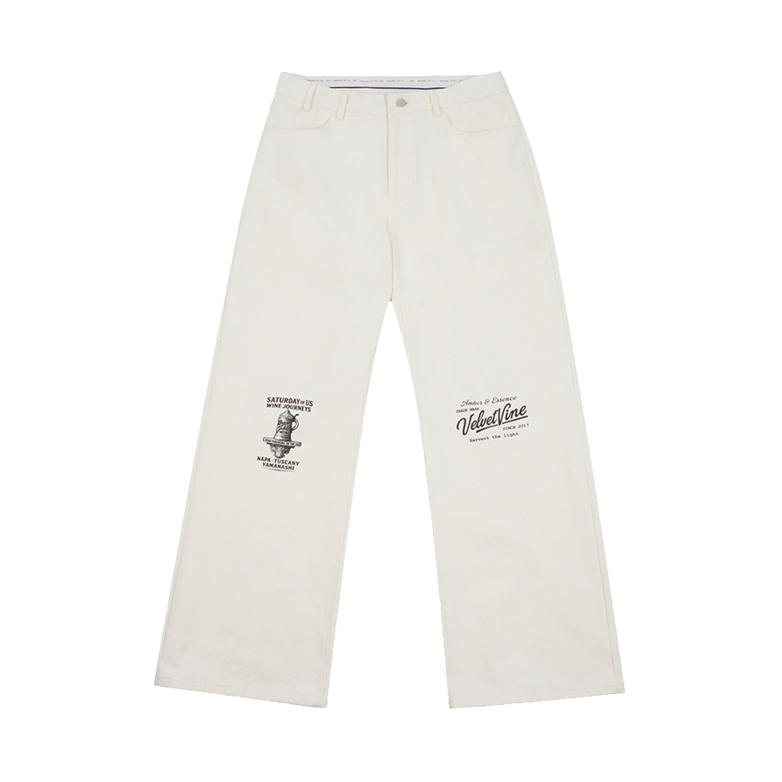 2503MLPCR1 STU Printing Pants Cream