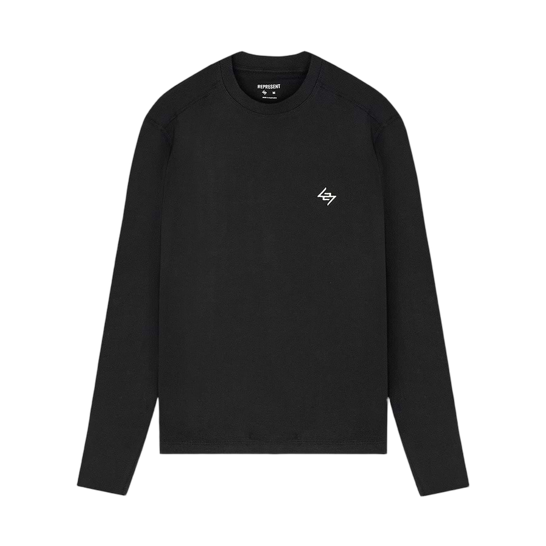 247리프레젠트 247 립드 롱 슬리브 탑 블랙(247represent 247 Ribbed Long Sleeve Top Black)