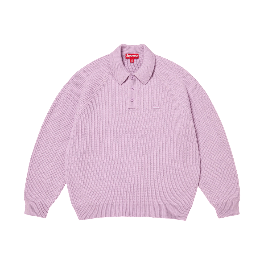 슈프림 스몰 박스 폴로 스웨터 라벤더 - 25FW(Supreme Small Box Polo Sweater Lavender - 25FW)