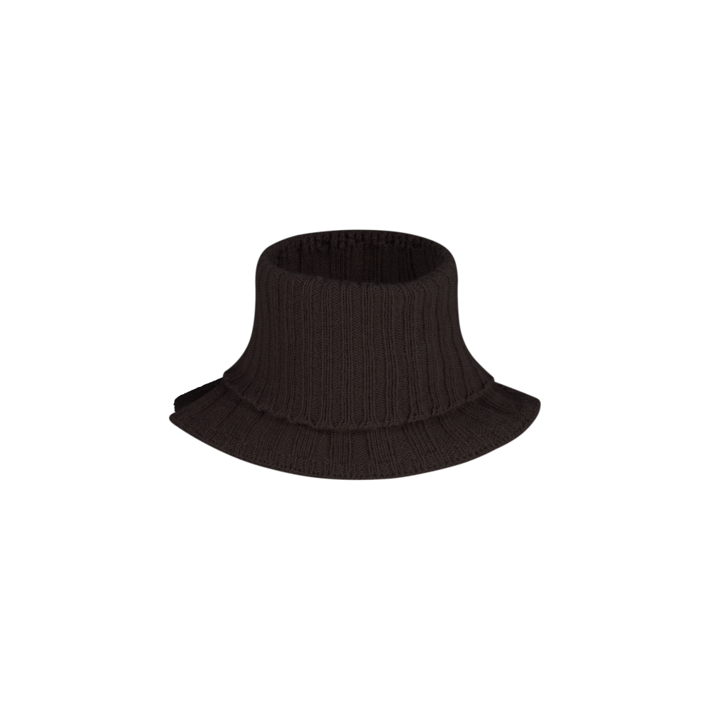 쥬키프 울 리버시블 넥 워머 다크 브라운(Juukiff Reversible Neck Warmer In Wool Dark Brown)