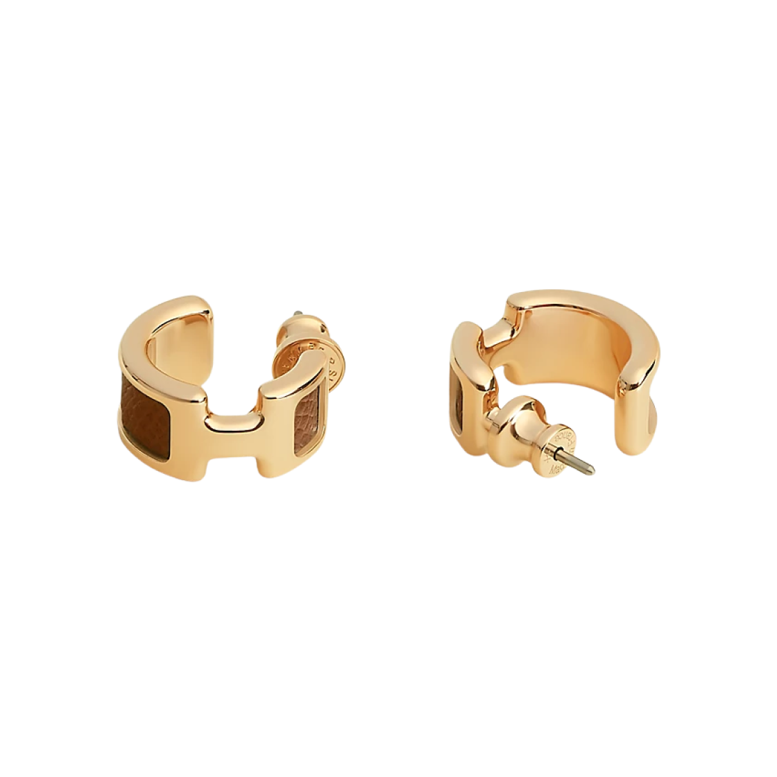 (W) 에르메스 올림프 이어링 스몰 모델 마담 & 옐로우 골드 하드웨어 골드((W) Hermes Olympe Earrings Small Model Madame & Yellow Gold Gold)