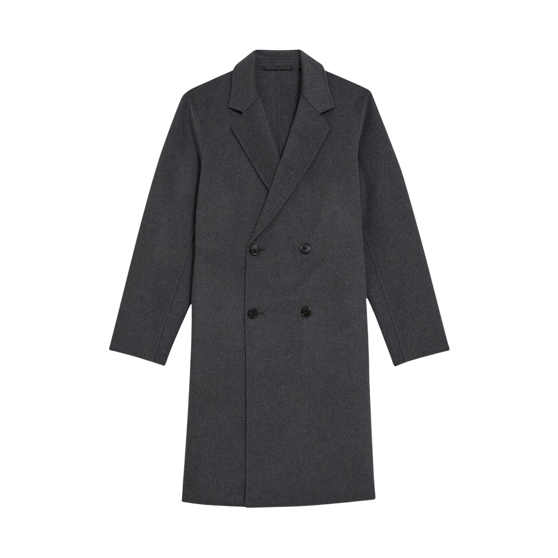 L0871406-A08 Theory Suffolk Coat in Double-Face Wool Cashmere Charcoa