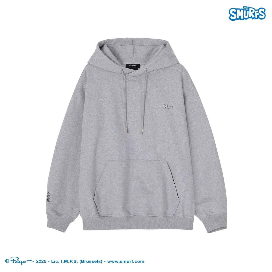 송지오옴므 파노라마 스머프 후드 멜란지 그레이(SONGZIO HOMME Panorama Smurf Hood Melange Grey) - 3