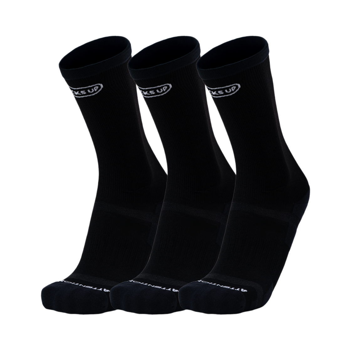 삭스업 어텐션 드라이 러닝 크루삭스 프로 블랙 3팩(Socks Up Attention Dry Running Crew Socks PRO Black 3 pack)