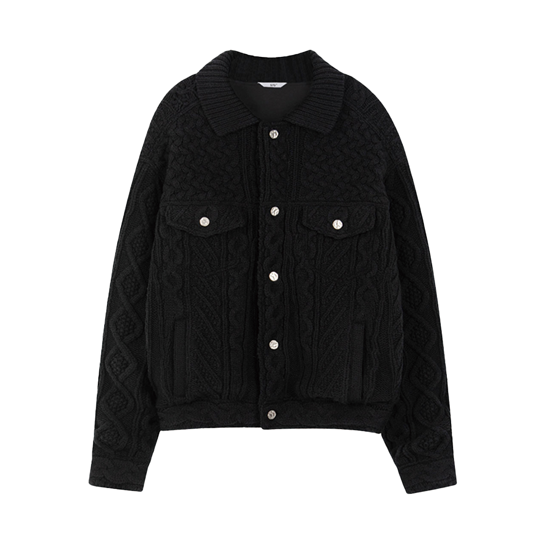 에스티유 니트 트러커 자켓 블랙(STU Knit Trucker Jacket Black)