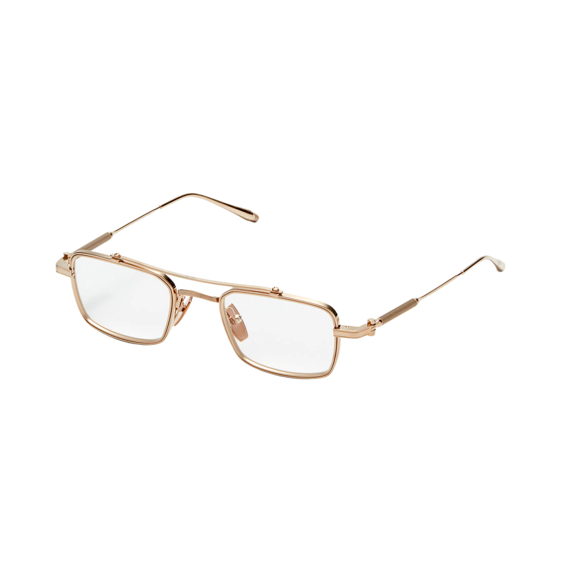 아코니 카시니 브러쉬드 화이트 골드 클리어 렌즈(Akoni Cassini Brushed White Gold Clear Lenses)