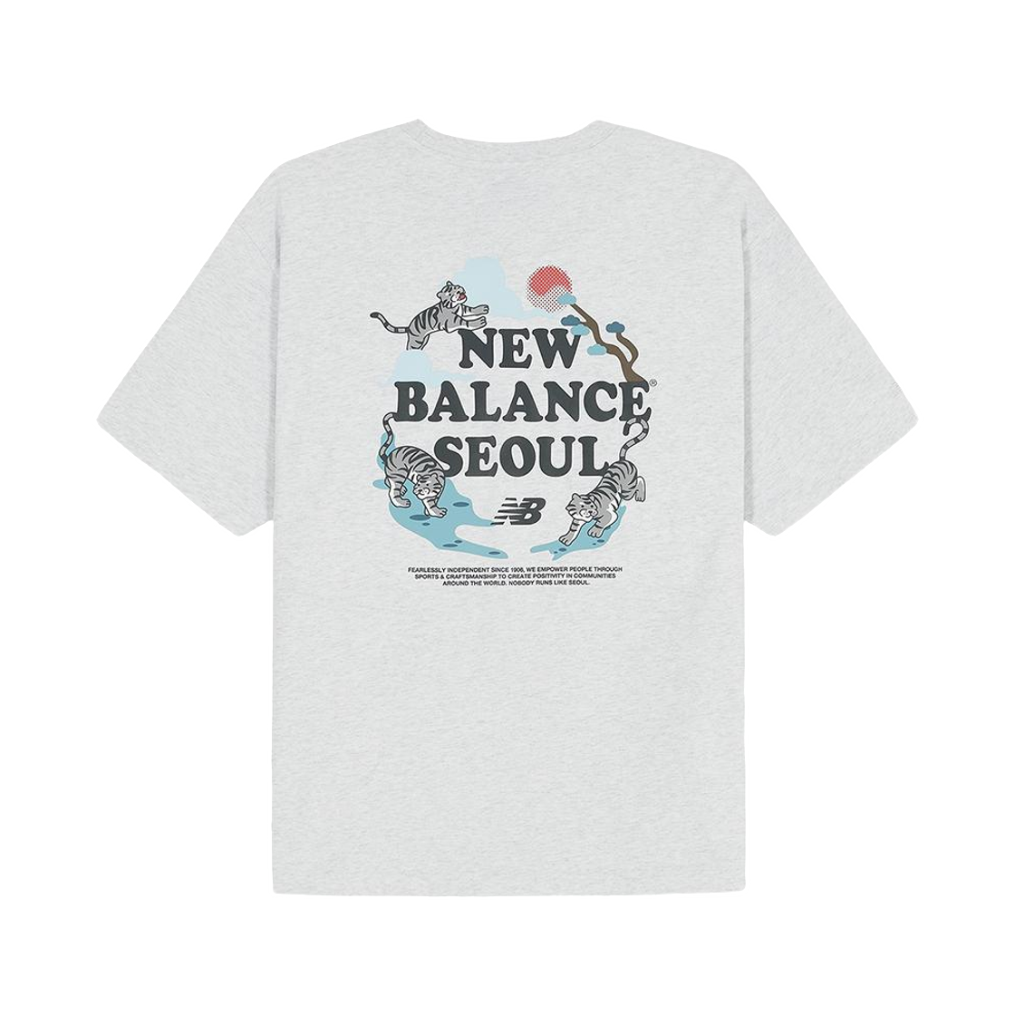 NBNEF3A063-16 New Balance Seoul Tiger T-Shirt Light Gray