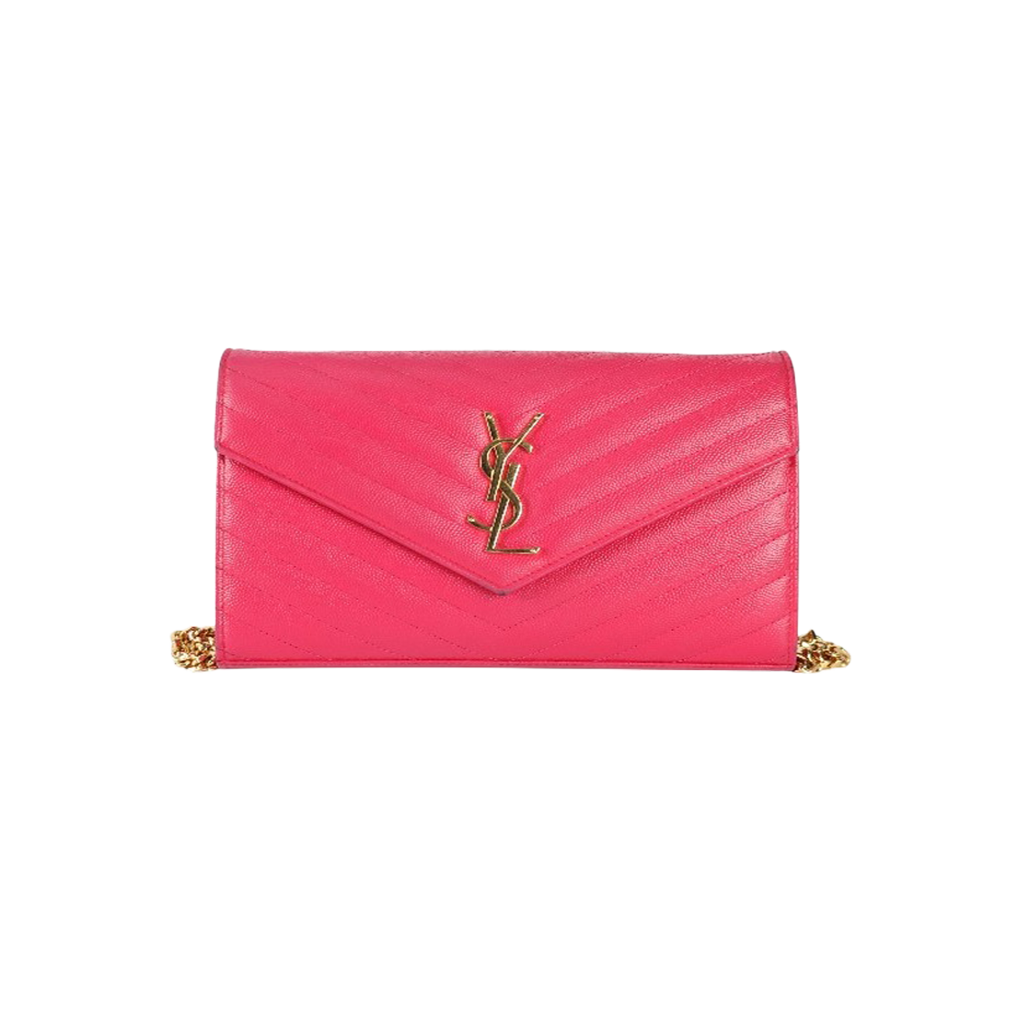 ITDA4ELCR6C5 Saint Laurent Pink Leather Envelope WOC Crossbody Bag C-A31907