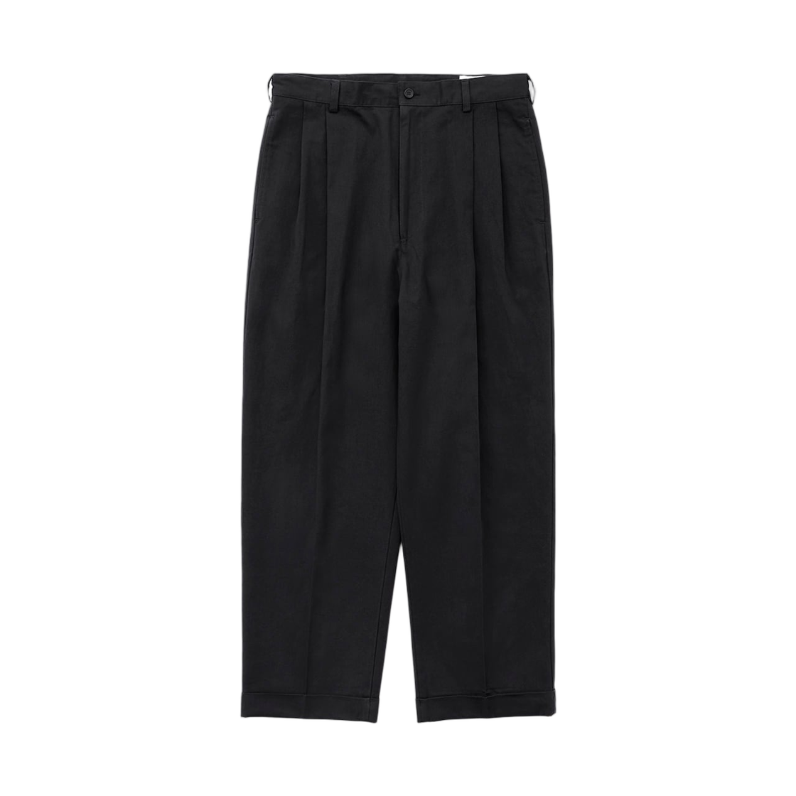 에브리원 투 턱 치노 트라우저 블랙(everyone 2Tuck Chino Trousers Black)
