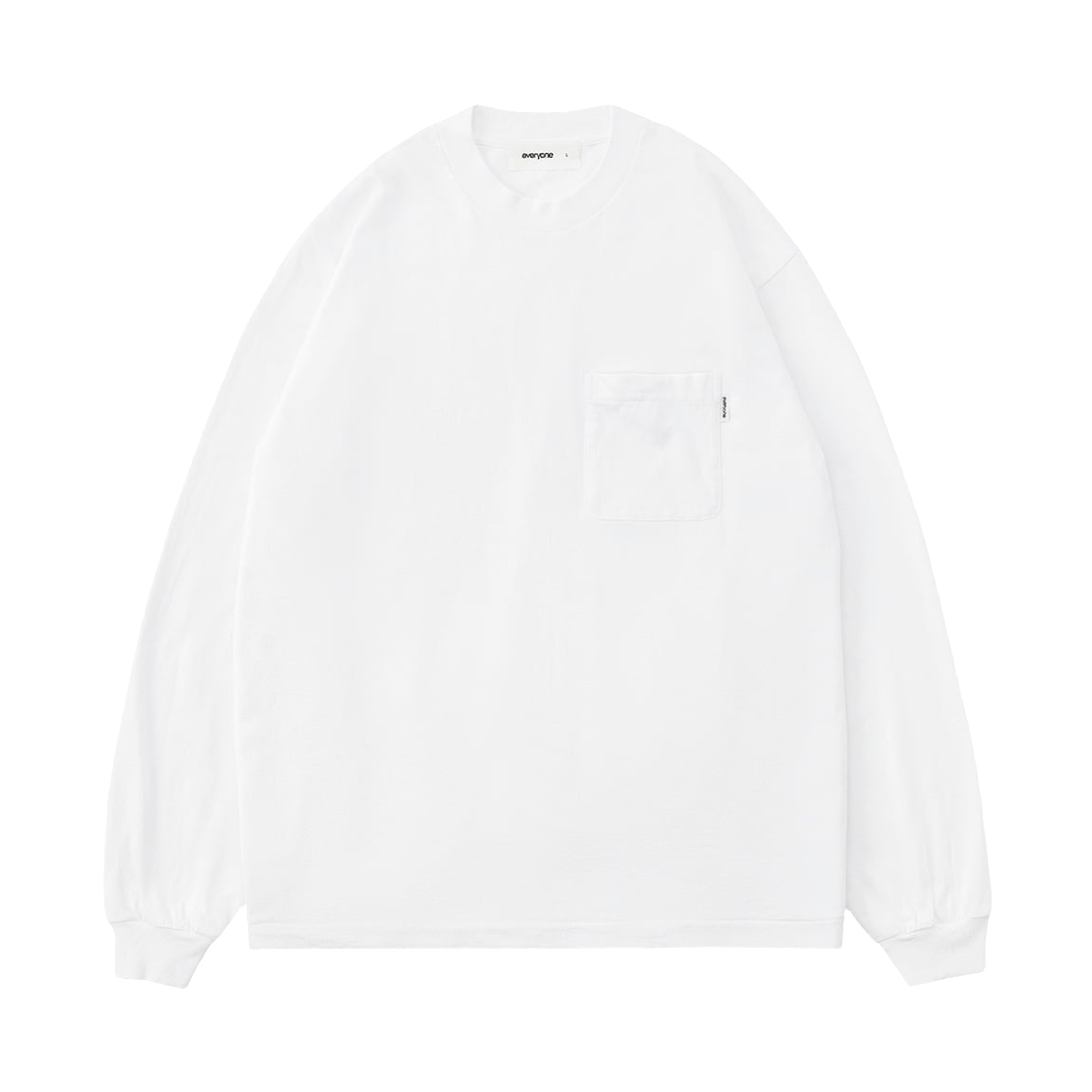 에브리원 포켓 롱슬리브 티셔츠 화이트(everyone Pocket Long Sleeve T-Shirt White) - 1