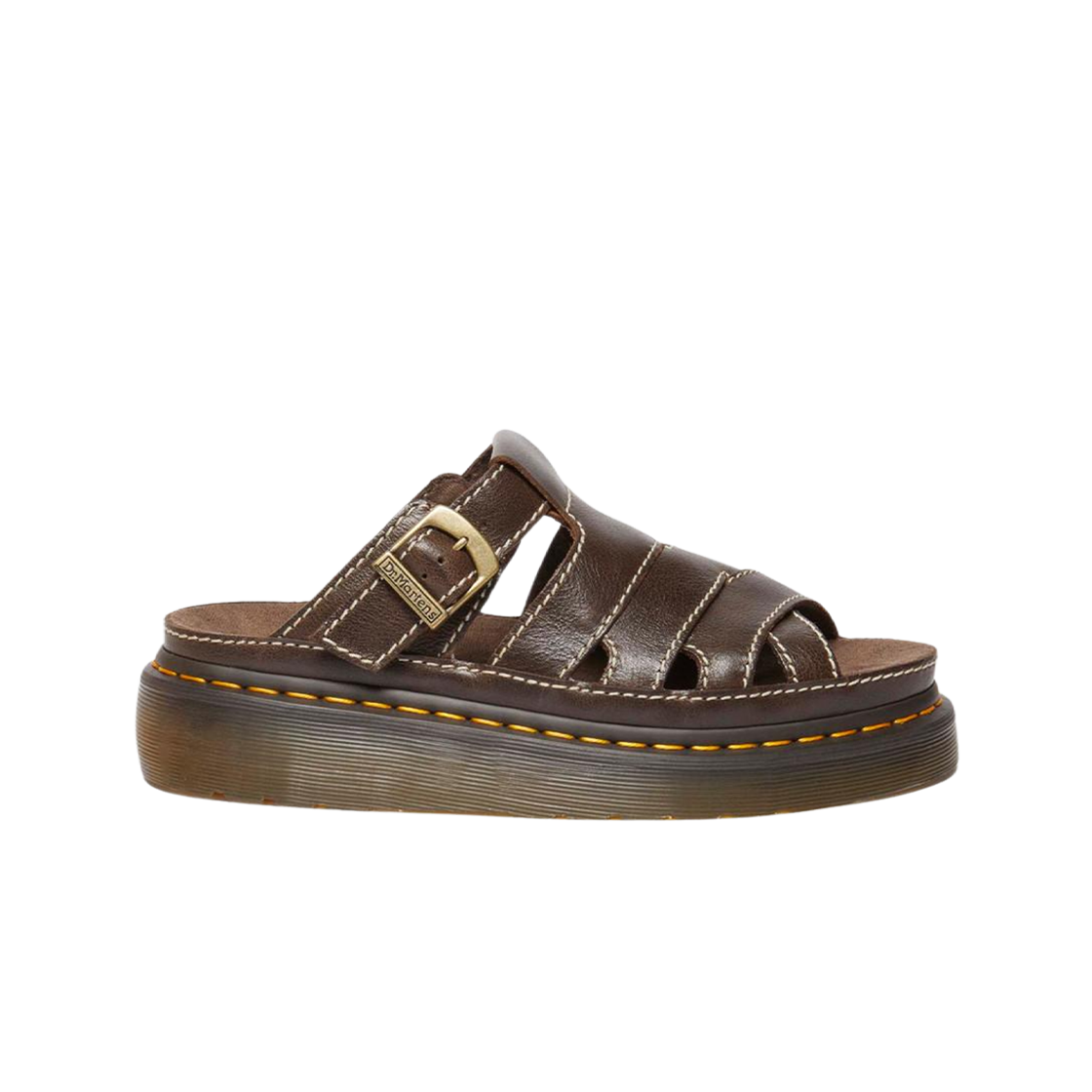 40529200 Dr. Martens Maxxy Slide AR Rogue Leather Sandals Brown