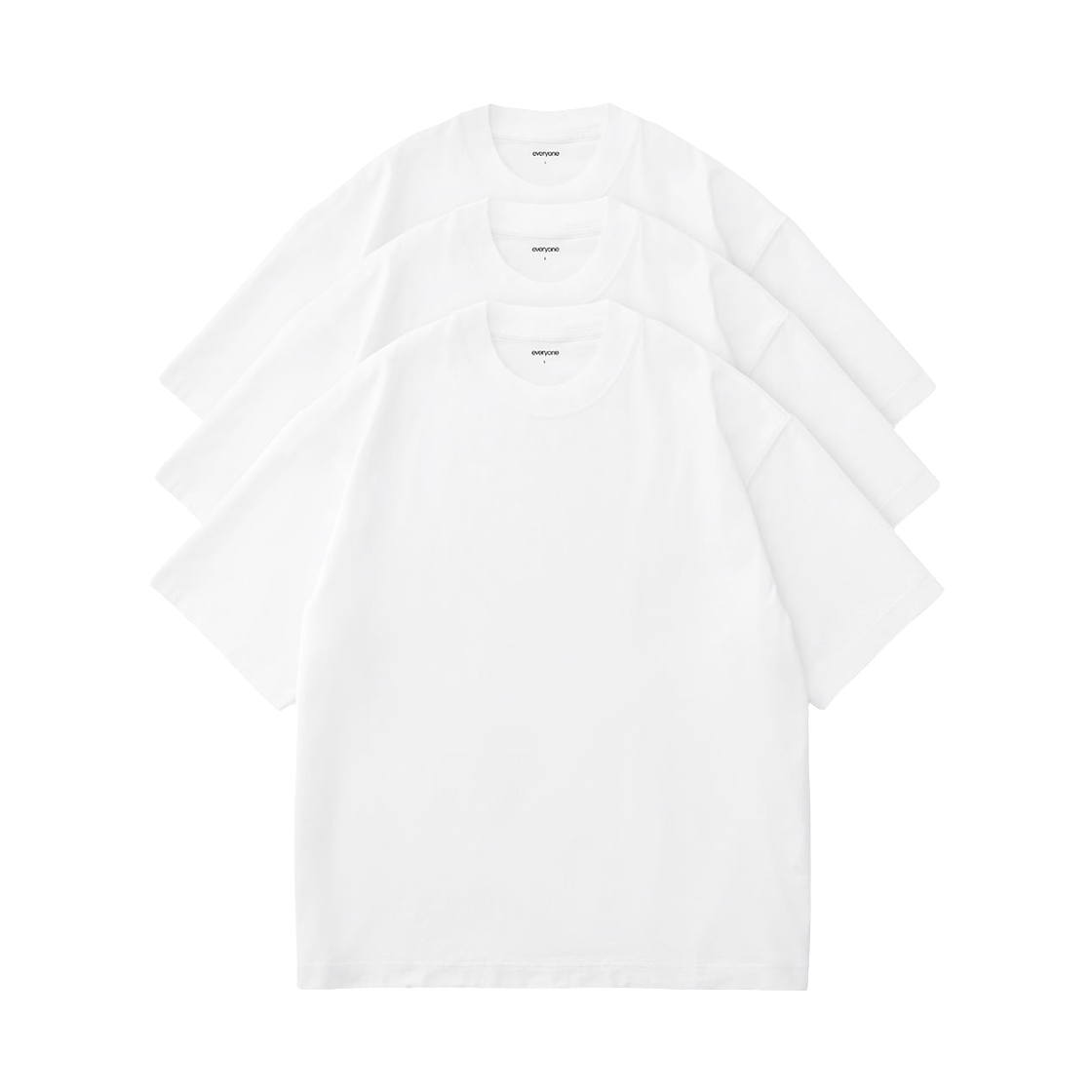 에브리원 티셔츠 화이트 (3개입)(everyone T-Shirts White (Pack of 3))