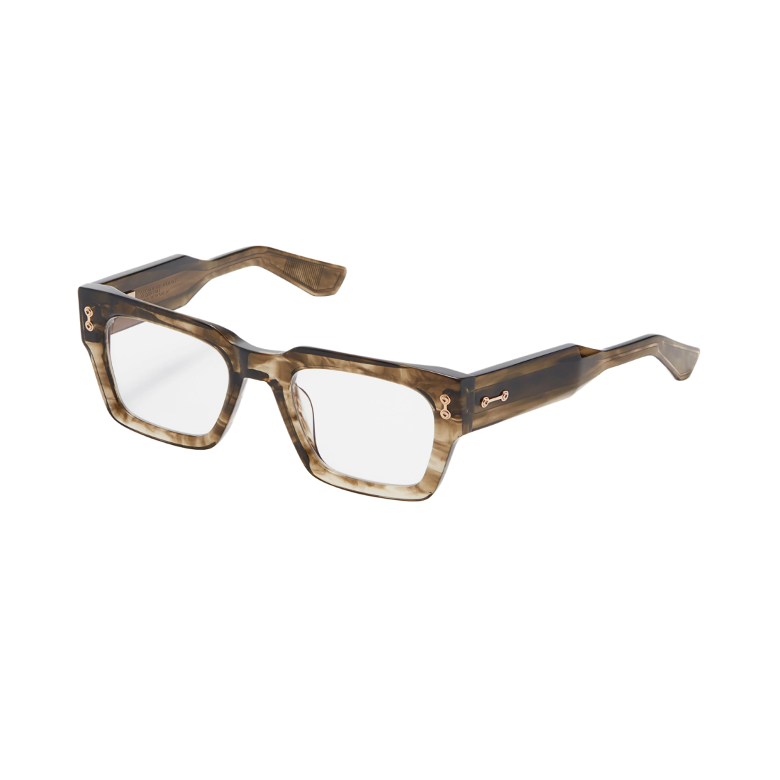 아코니 코스모 RX 그린 스월 화이트 골드 클리어 렌즈(Akoni Cosmo RX Green Swirl White Gold Clear Lenses)