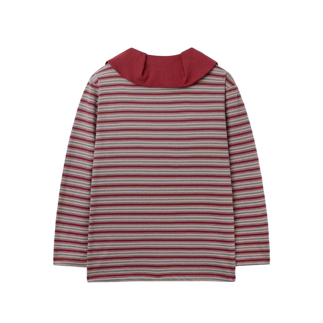 피브스 피브스 스트라이프 빅 카라 탑 버건디(Peeves Peeves Stripe Big Collar Top Burgundy) - 2