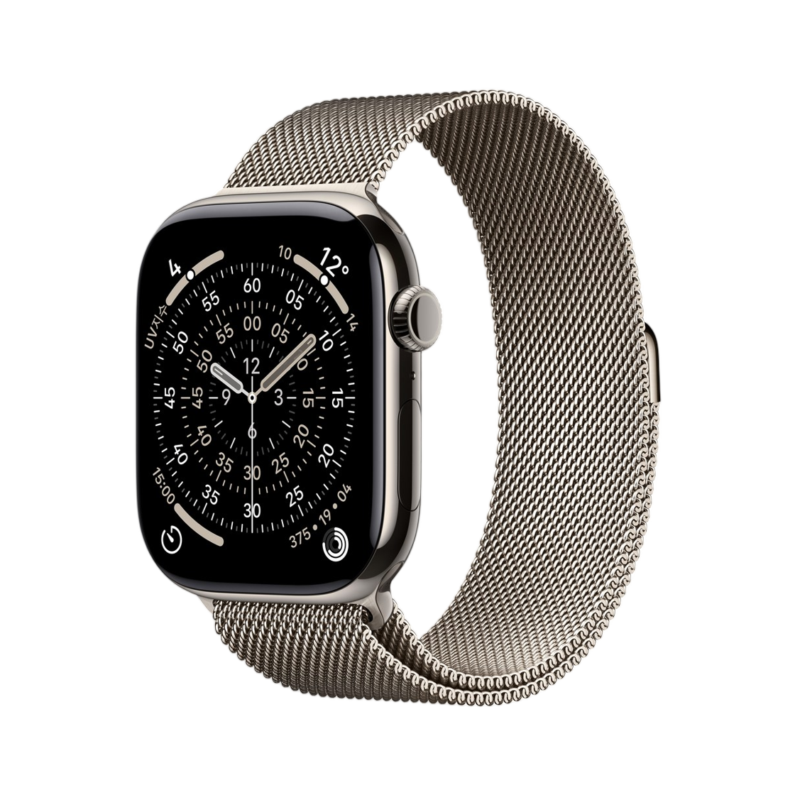 애플 워치 11 46mm GPS 셀룰러 내츄럴 티타늄 케이스 밀레니즈 루프 M/L 내츄럴 (국내 정식 발매 제품)(Apple Watch Series 11 46mm GPS Cellular Natural Titanium Case with Milanese Loop M/L Natural (Korean Ver.)) - 1