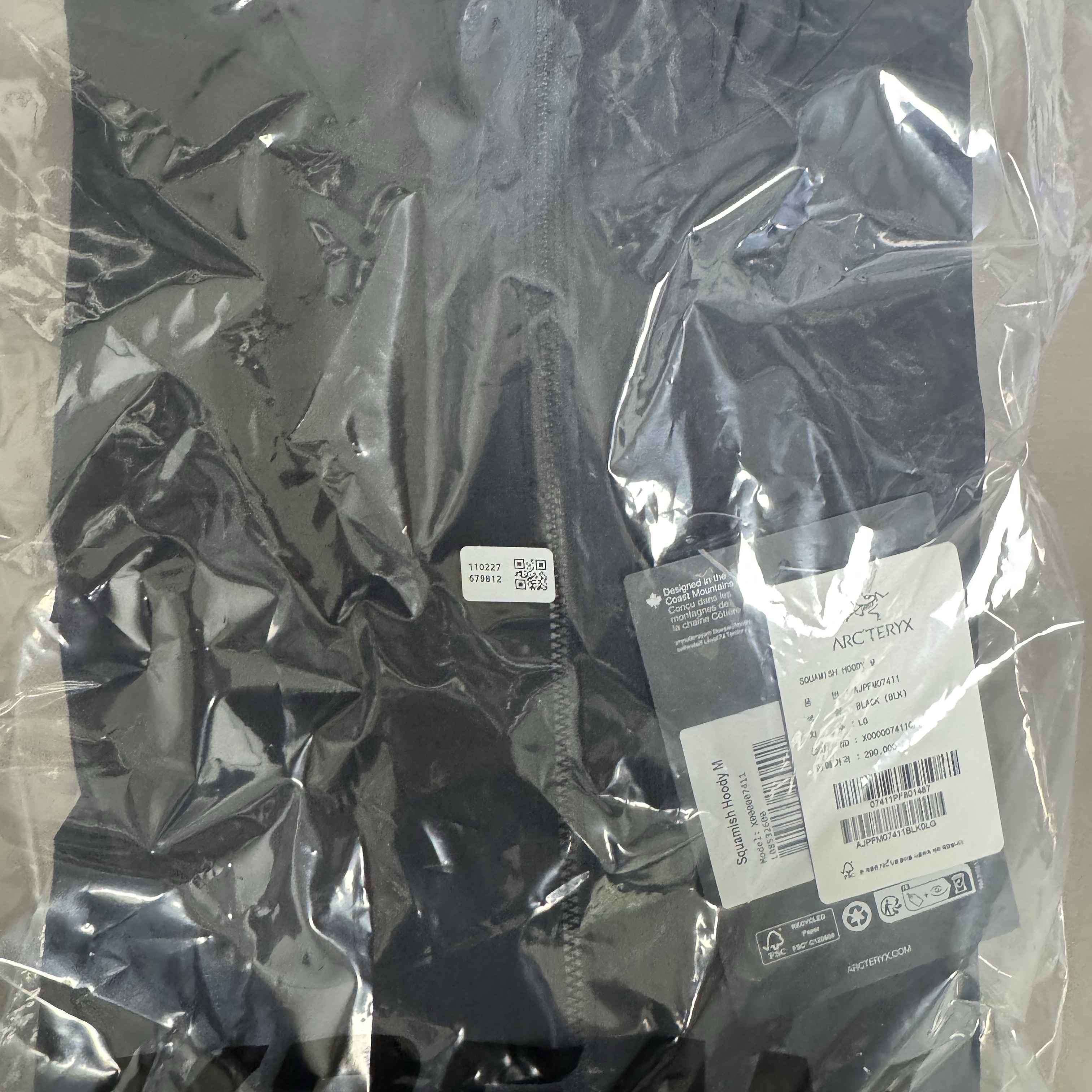 Arc'teryx Squamish Hoody Black 착용 스타일