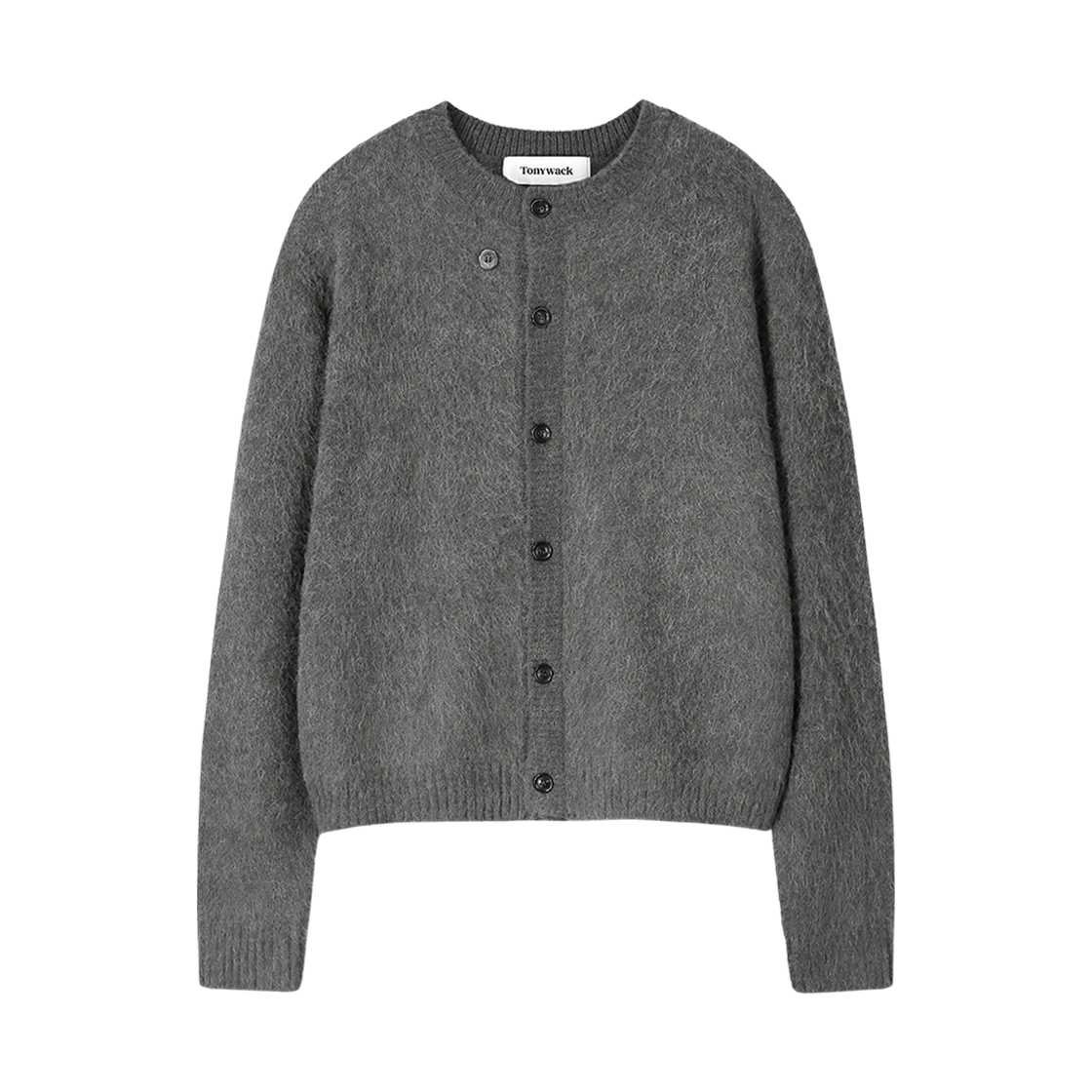 토니웩 알파카 모헤어 크루넥 가디건 카본(Tonywack Alpaca Mohair Crew-Neck Cardigan Carbon)