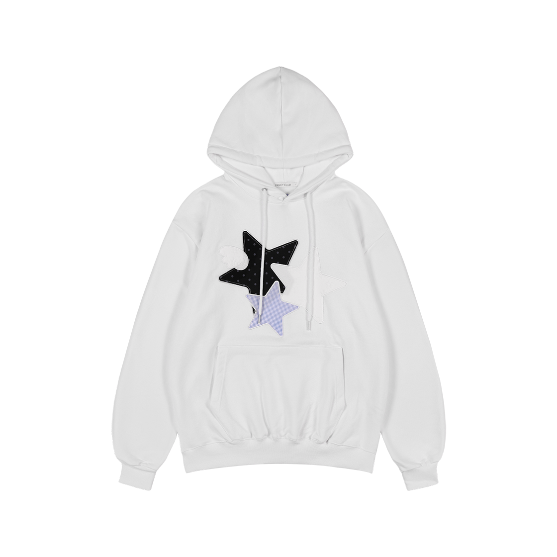 팬시클럽 믹스 스타 엔젤 패치 후드 화이트