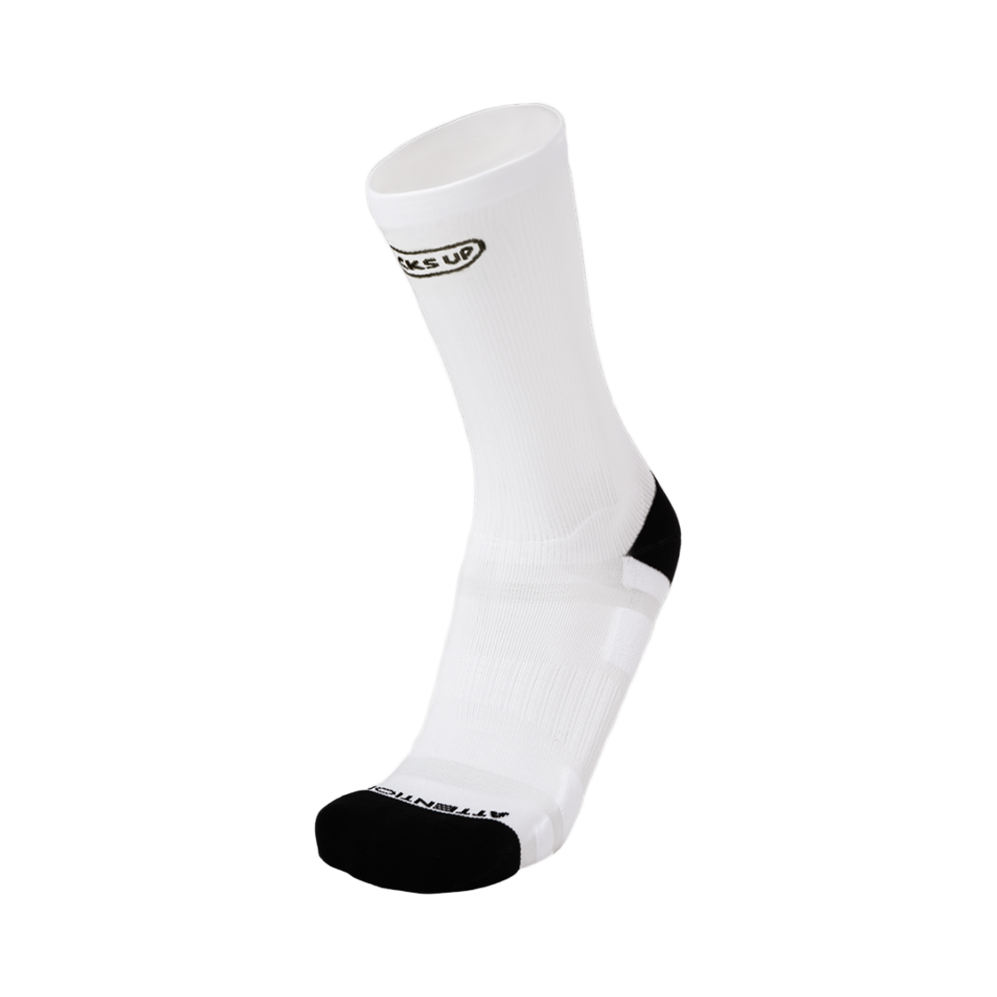 SU-ATT-CREW Socks Up Attention Dry Running Crew Socks PRO White