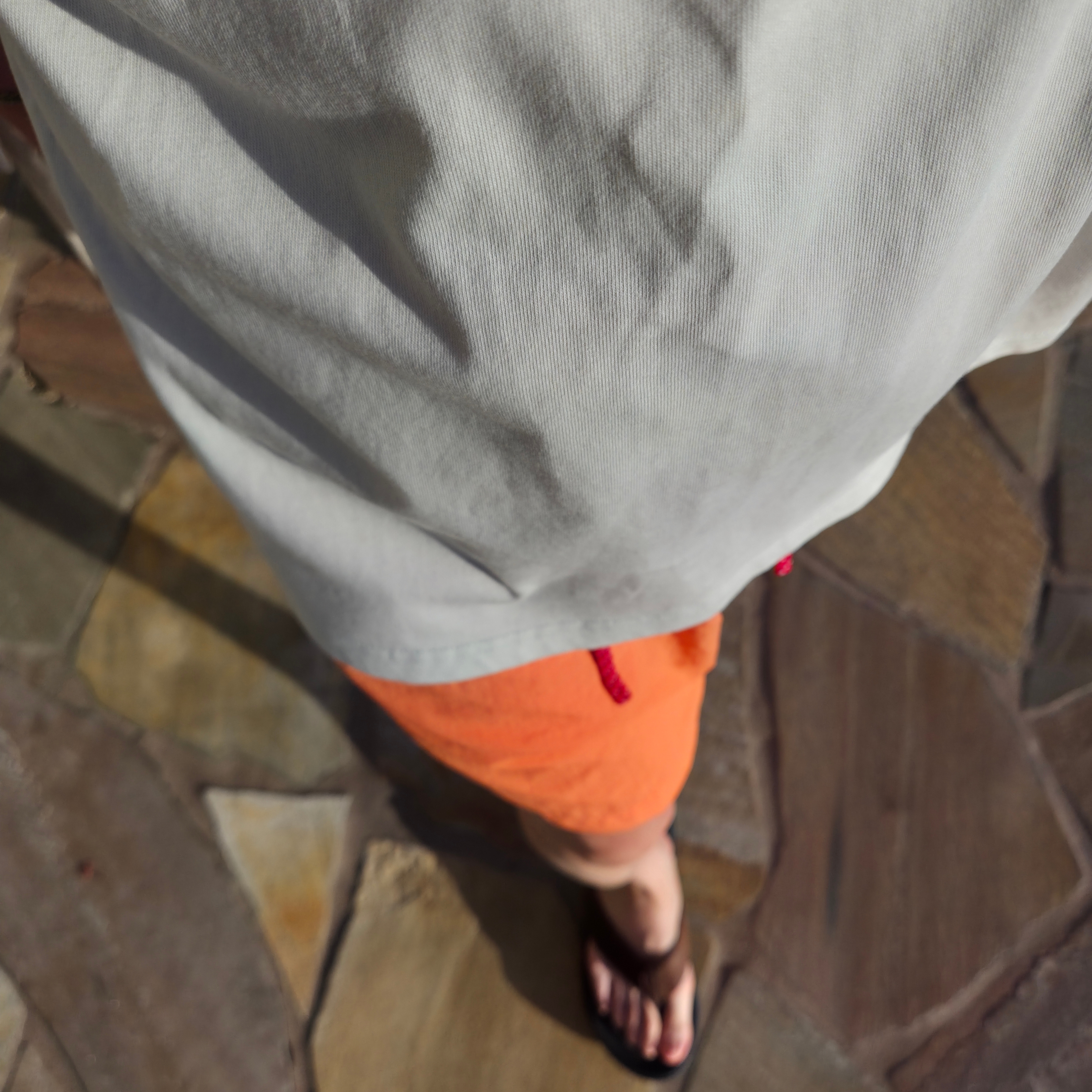 Nanga Nylon Tusser Easy Shorts S.Orange - 25SS, (Kids) Kith x Jaws Poster Vintage T-Shirt White 착용 스타일