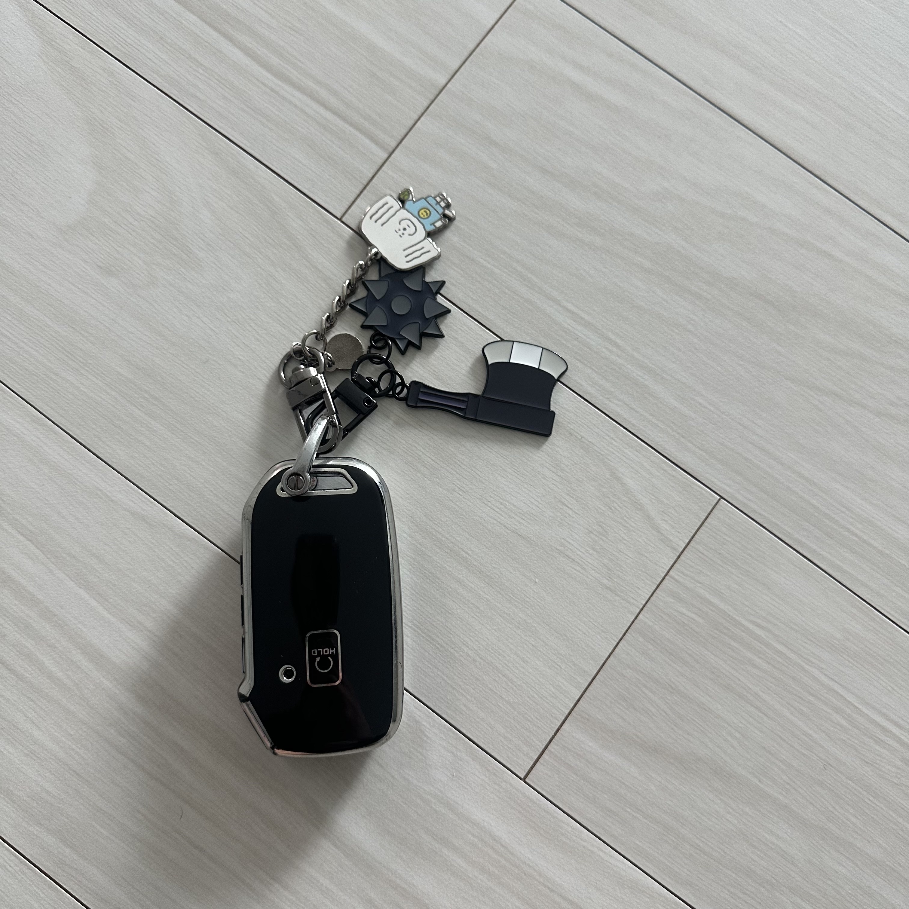 Demon Slayer Kimetsu No Yaiba Nichirin Sword Keyring Himejima Gyomei 착용 스타일 - 2