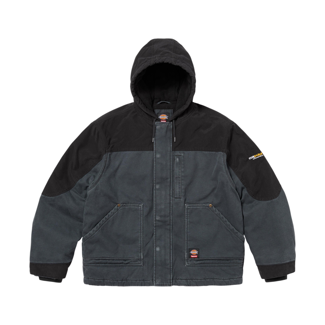 슈프림 x 디키즈 코듀라 후드 워크 자켓 블랙 - 25FW(Supreme x Dickies Cordura Hooded Work Jacket Black - 25FW)