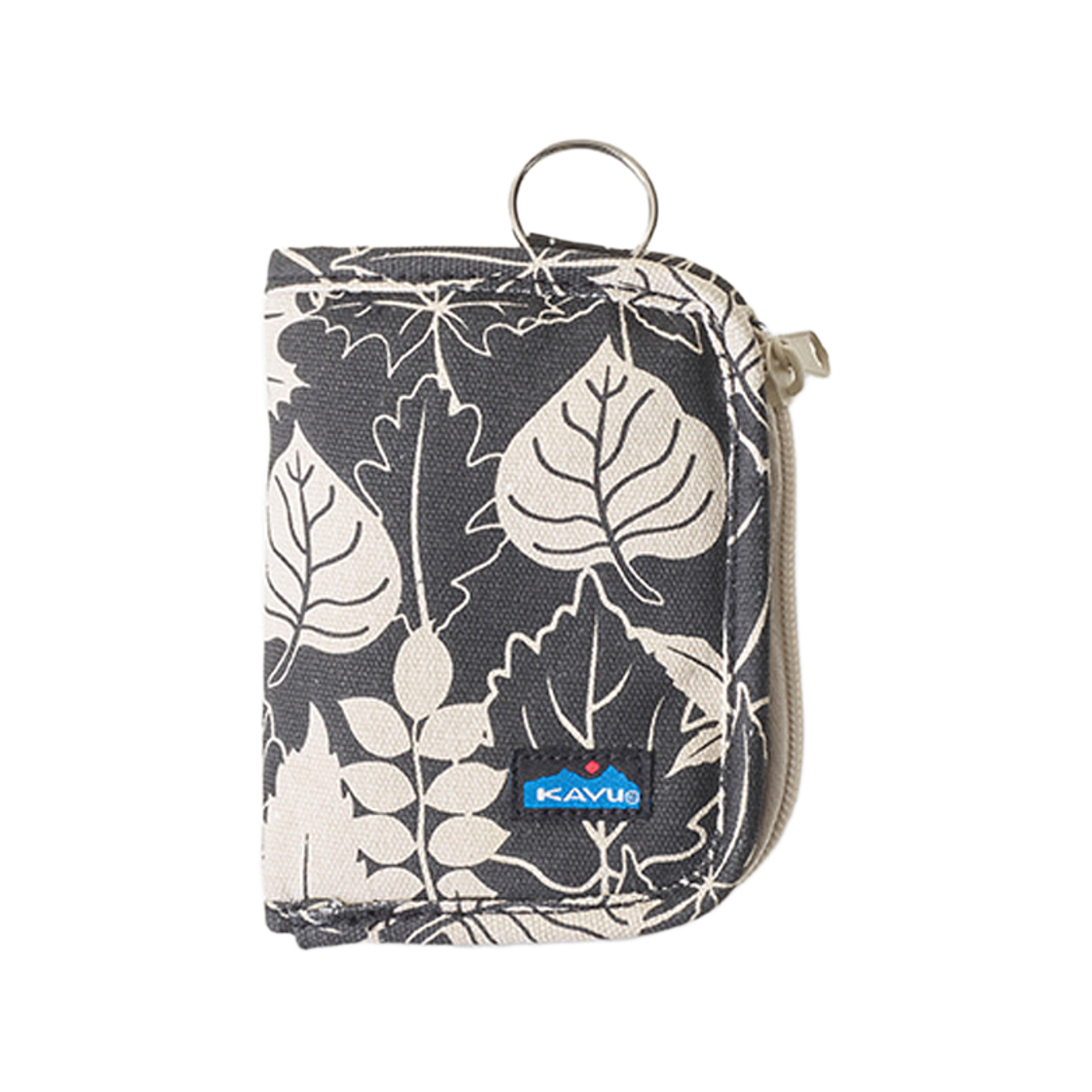 카부 지피 월렛 BW 리프(KAVU Zippy Wallet BW Leaf)