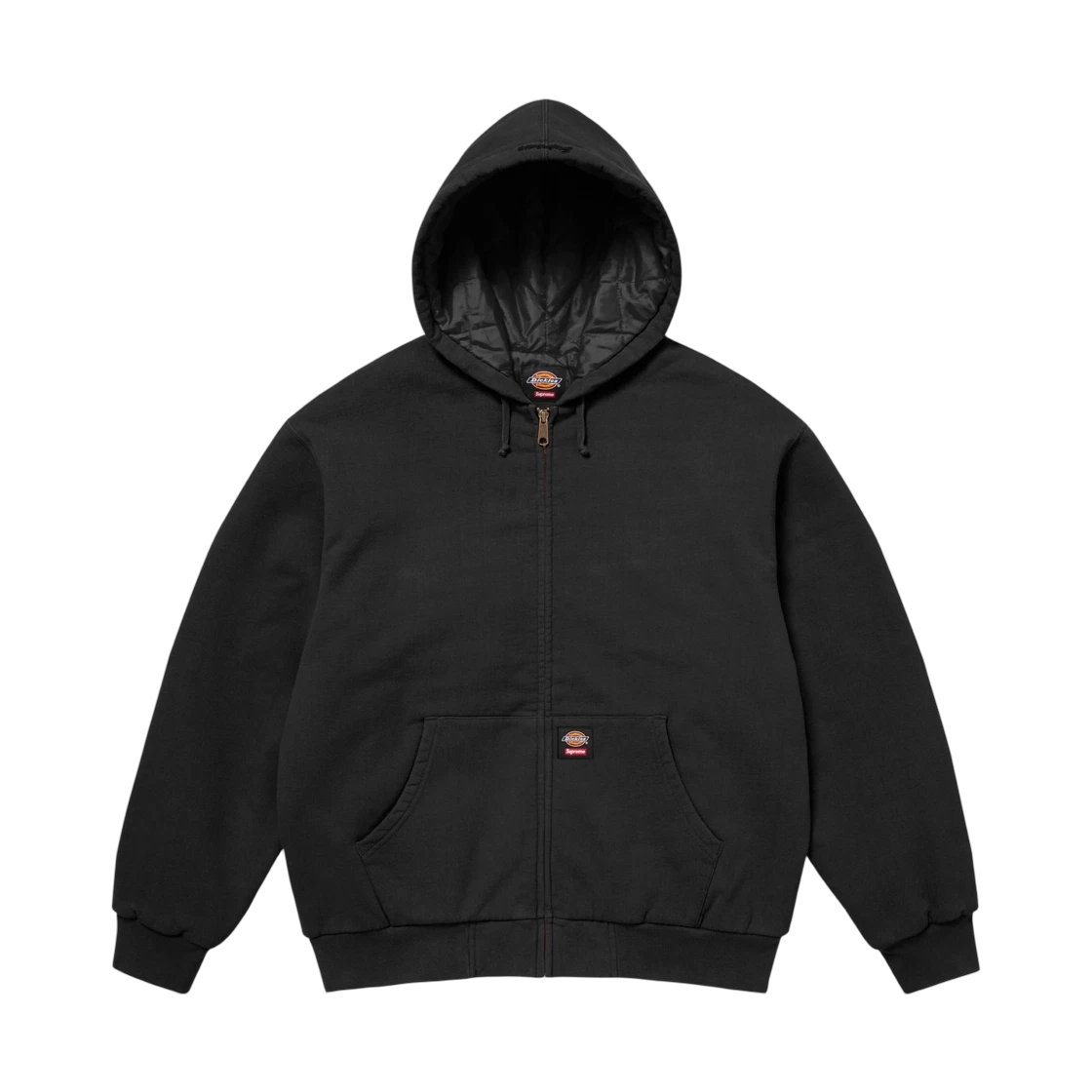 Supreme Supreme x Dickies Quilted Lined Zip Up Hooded Sweatshirt Black - 25FW · XL