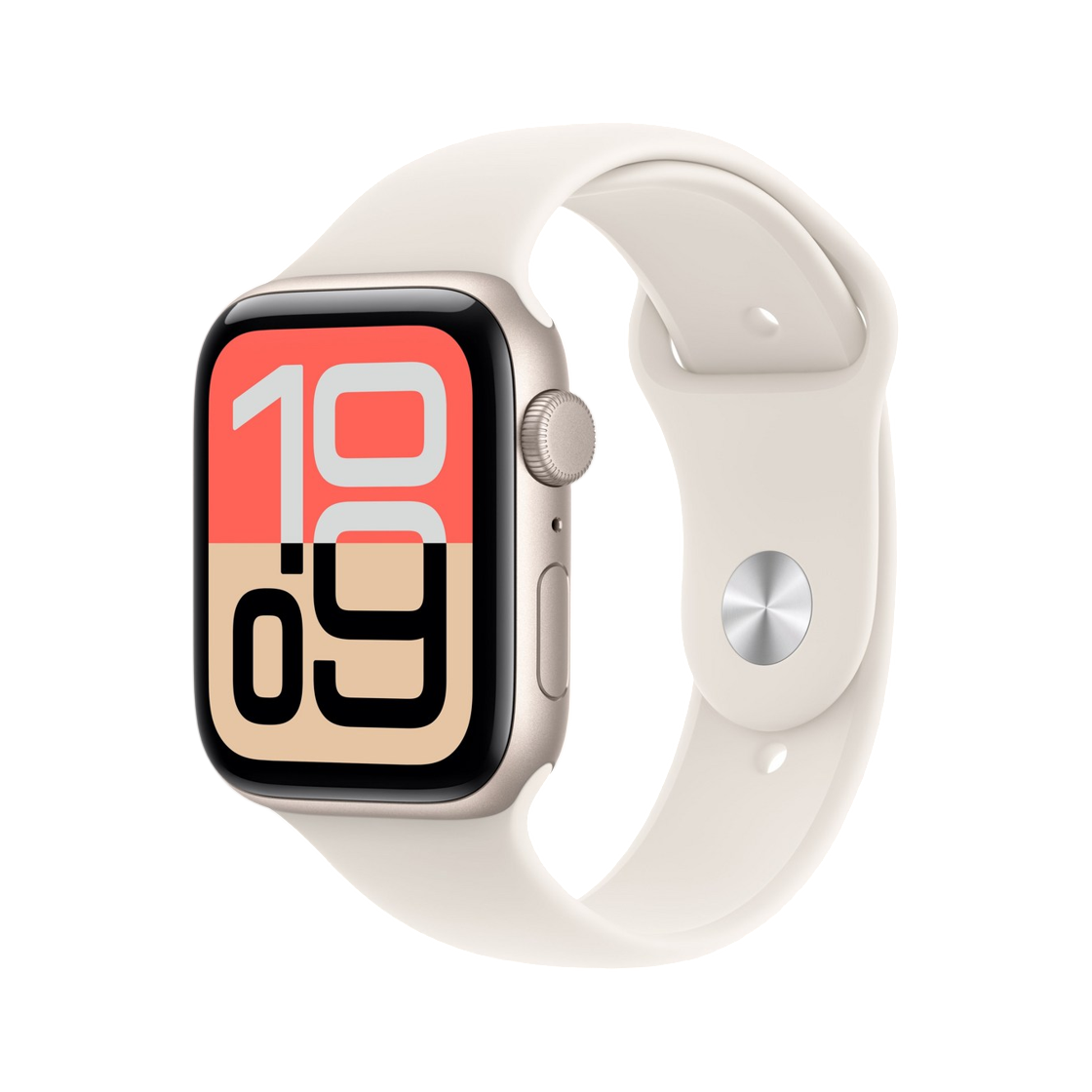 애플 워치 SE 3세대 44mm GPS 스타라이트 알루미늄 케이스 스포츠 밴드 S/M 스타라이트 (국내 정식 발매 제품)(Apple Watch Series SE 3rd 44mm GPS Starlight Aluminum Case with Sport Band S/M Starlight (Korean Ver.))