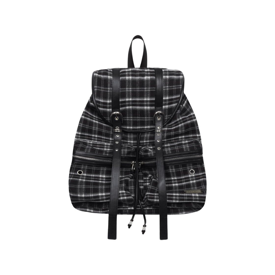 낫노잉 더블 벨티드 모토 백팩 체크(Notknowing Double Belted Moto Backpack Check)