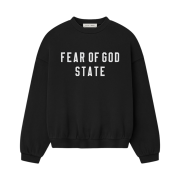 Essentials 90's Fleece Crewneck Sweatshirt Jet Black - 25FW