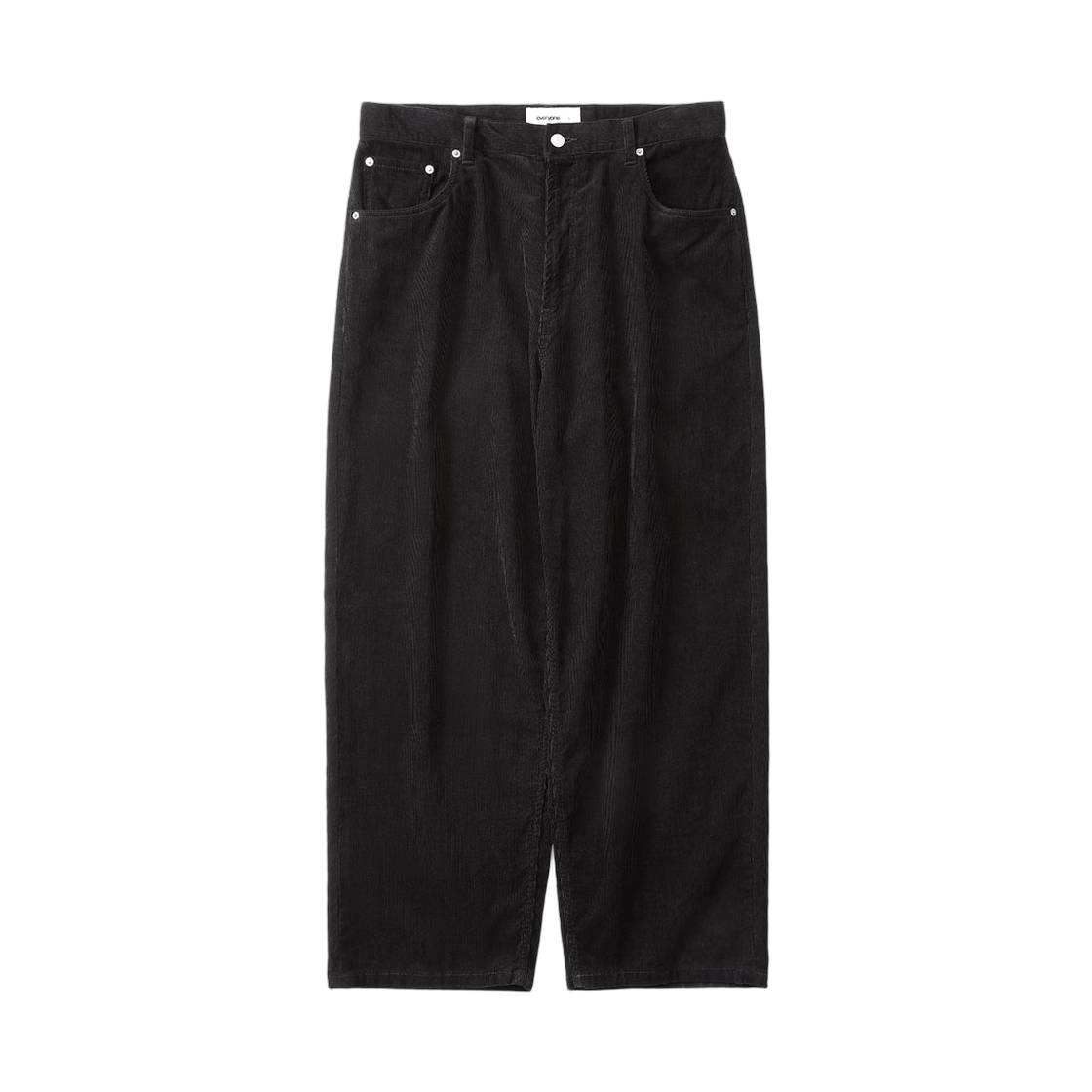 에브리원 와이드 스트레이트 코듀로이 트라우저 블랙(everyone Wide Straight Corduroy Trousers Black)