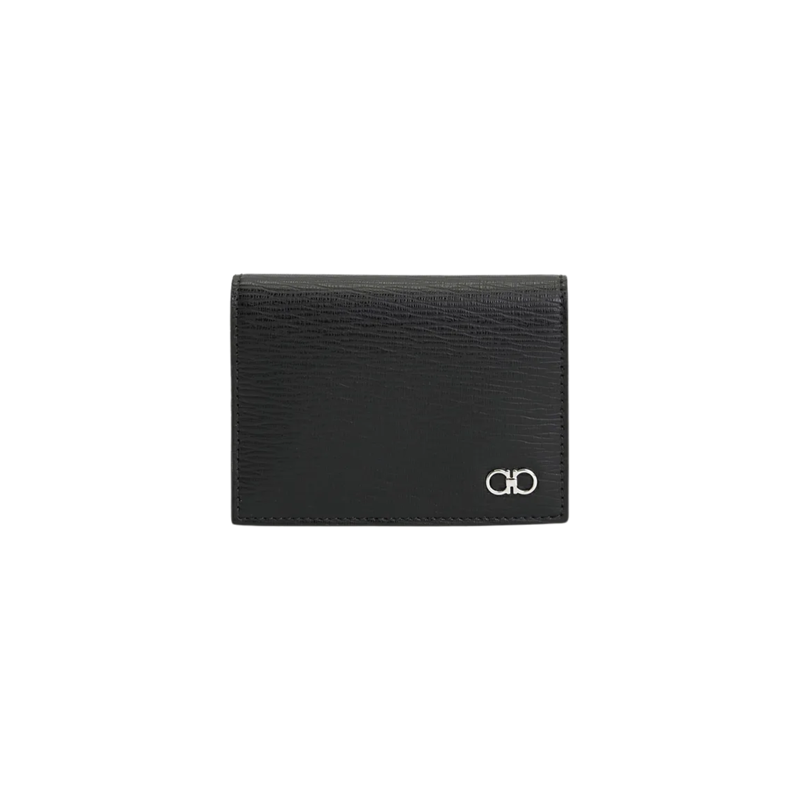 660990-761754 Ferragamo Textured Gancini Wallet Black