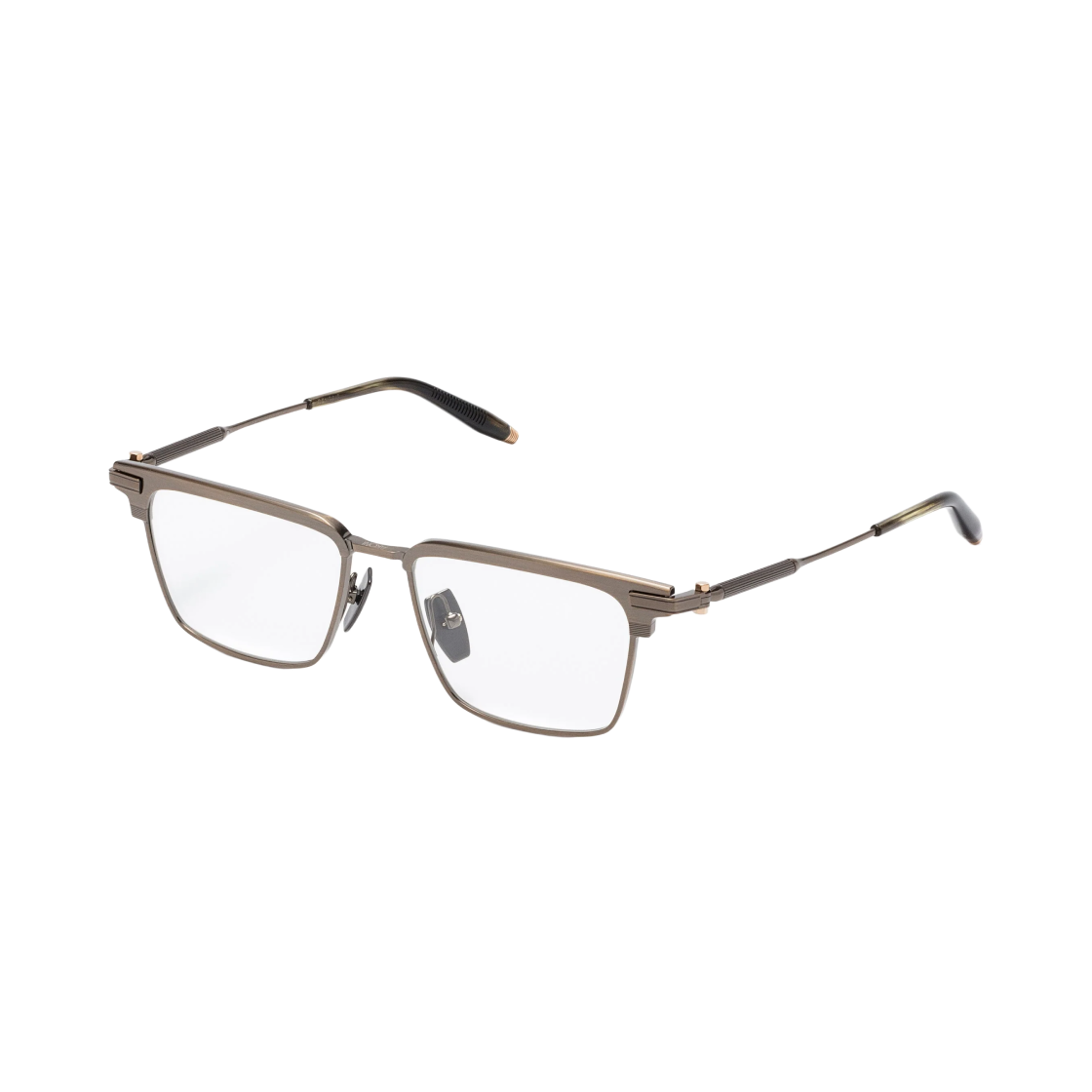 아코니 제네시스 앤티크드 화이트 골드 다크 토터스 클리어 렌즈(Akoni Genesis Antiqued White Gold Dark Tortoise Clear Lenses)