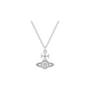 Vivienne Westwood Mila Pendant Necklace Platinum Lavender