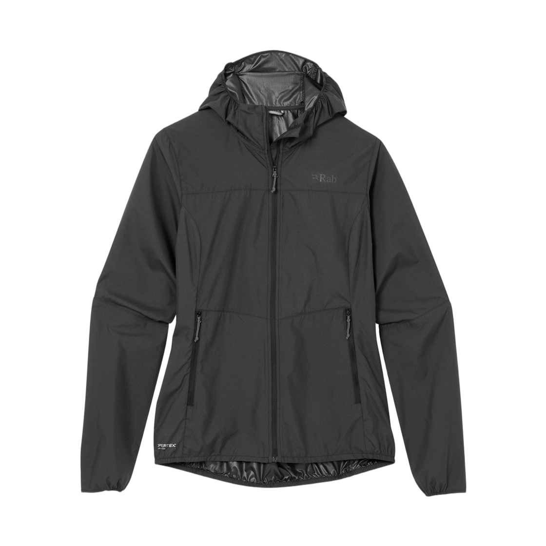 (W) 랩 윈드개더 후드 자켓 블랙((W) Rab Windgather Hooded Jacket Black) - 1