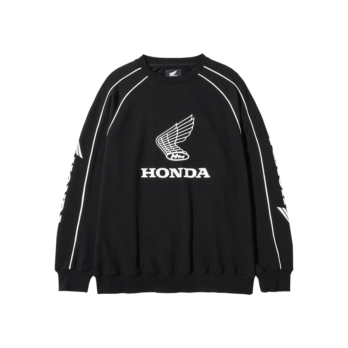 HFF1CR303ABK Honda Classic Wing Logo Demage Sweat Shirt Black